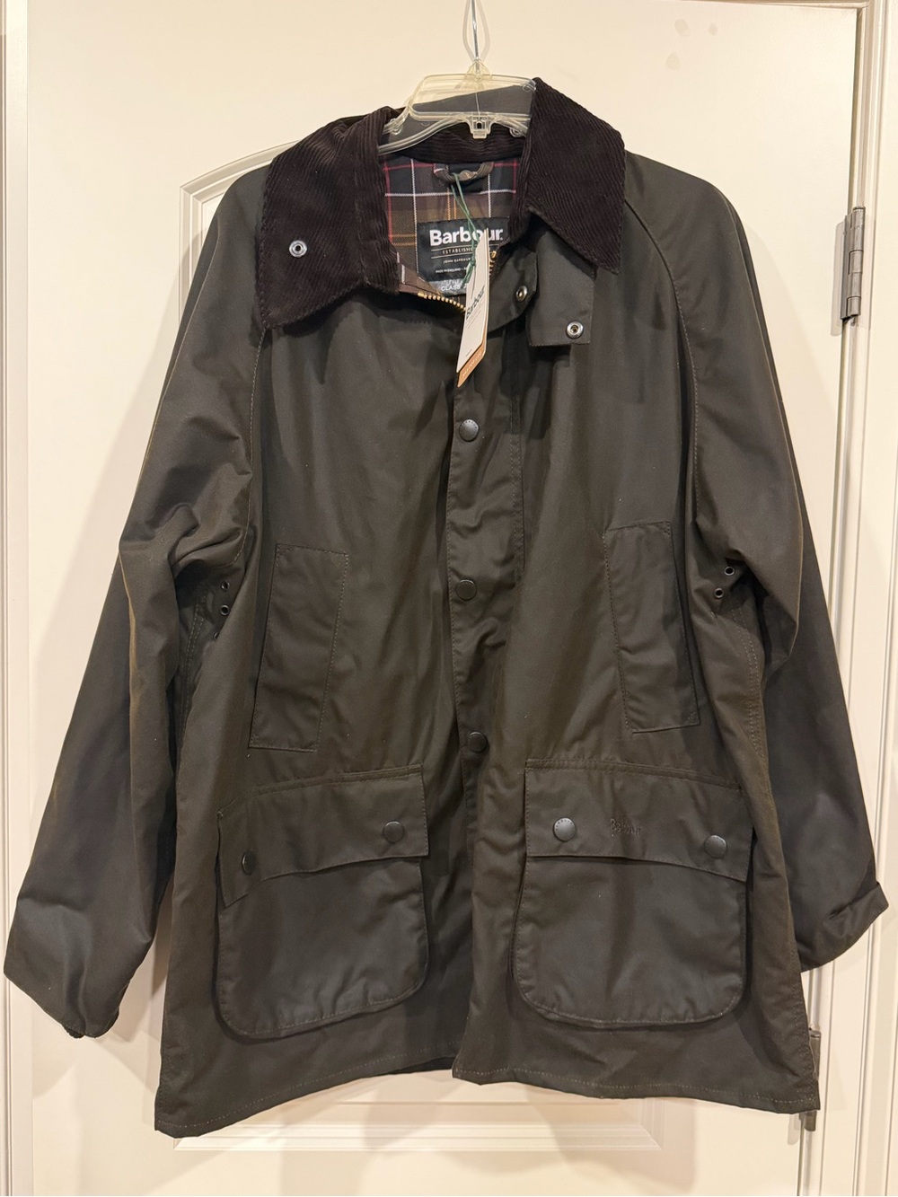 ** New & Unworn Men’s Barbour Classic Bedale Dark Olive Waxed**

Purchased